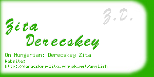 zita derecskey business card